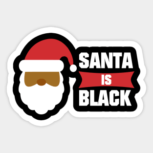 Funny Black Santa Claus Ethnic Sticker